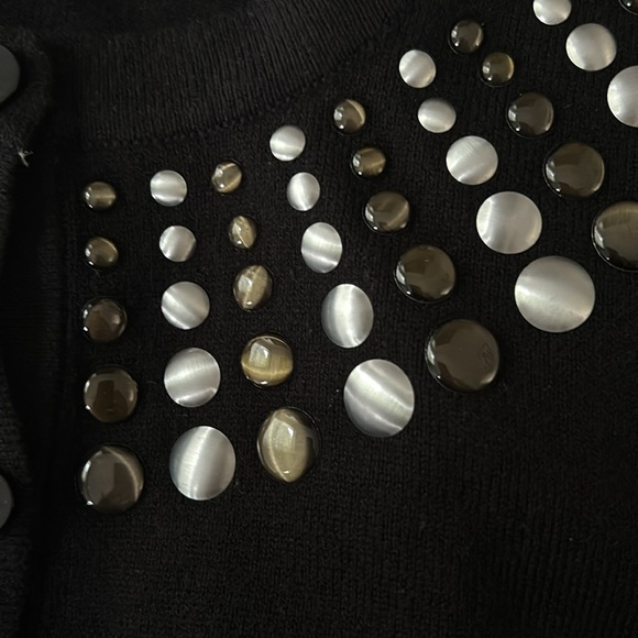 BRAND NEW! Black cardigan sweater. By Top Knit size XL. - Picture 3 of 4